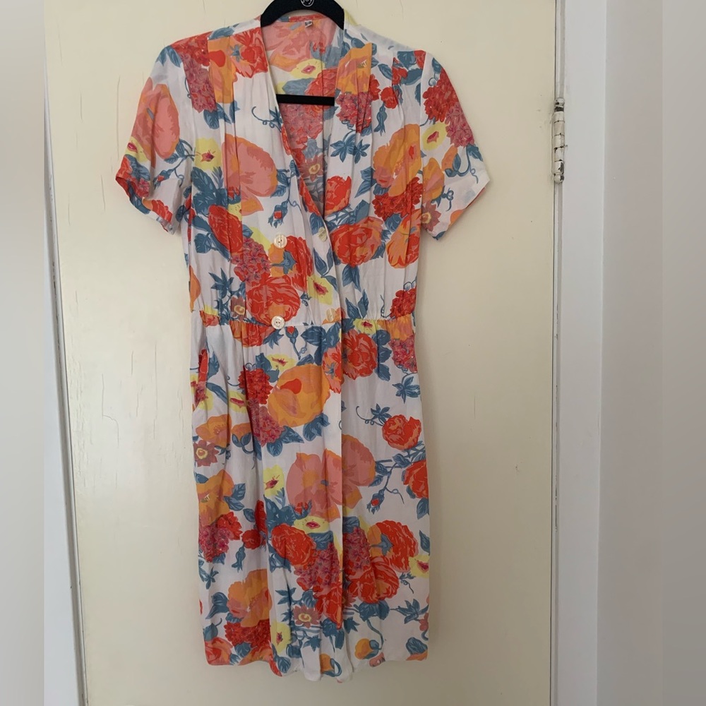 Vintage floral wrap dress size British size 12